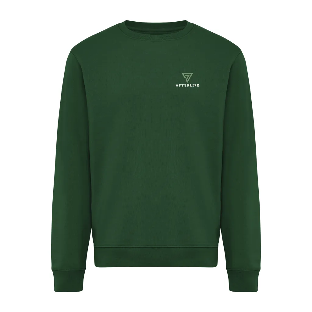 IQONIQ Torla Rundhals-Pullover aus recycelter Baumwolle, forest green – Bild 4