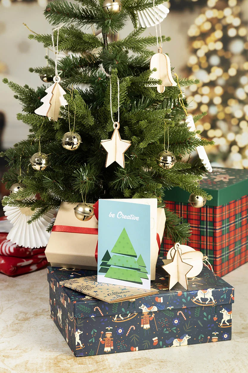 Weihnachtskarte FestiCard, Stern, natur – Bild 6