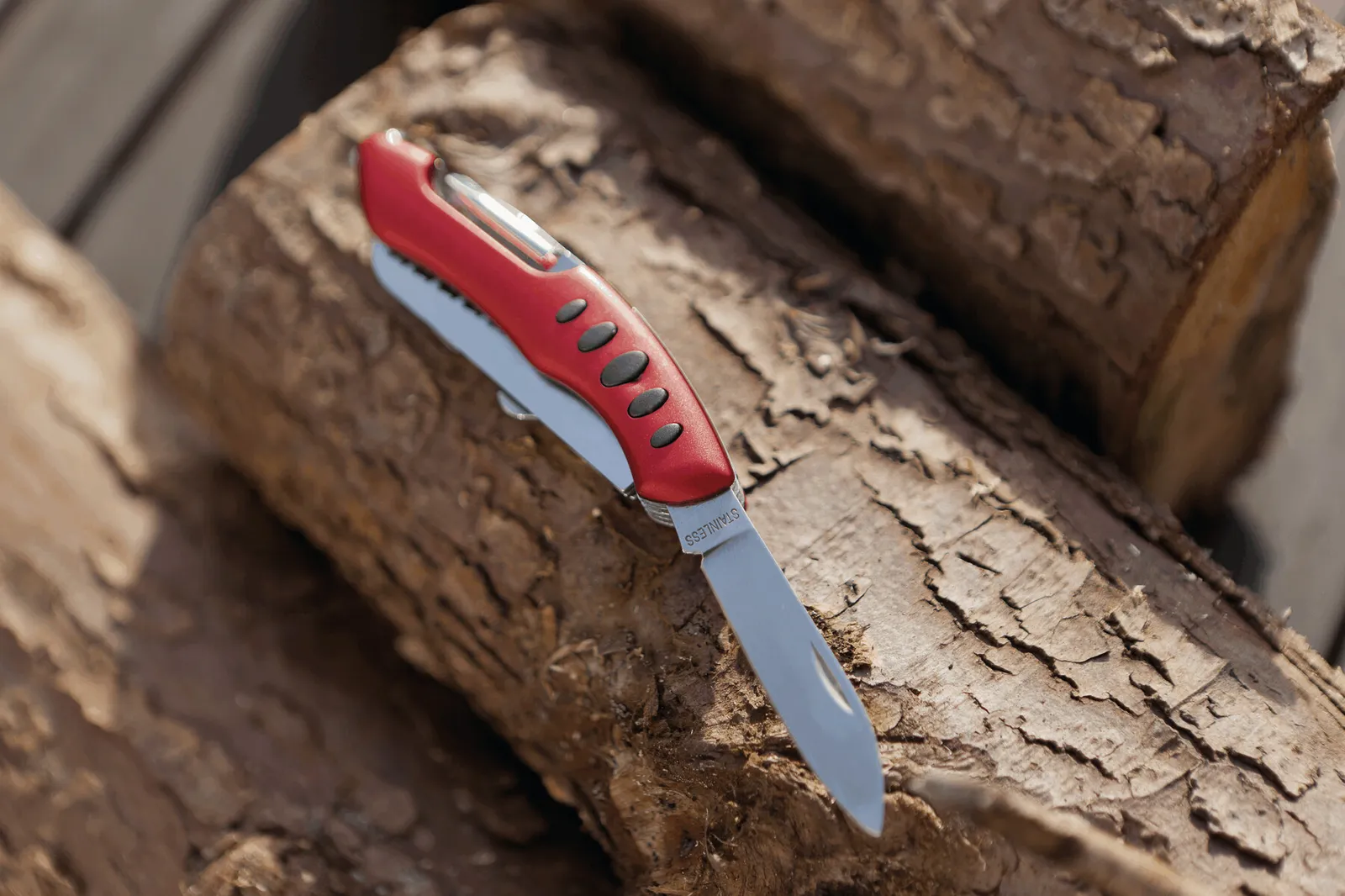 BIG R. - Taschenmesser rot, silber, rot, silber – Bild 6