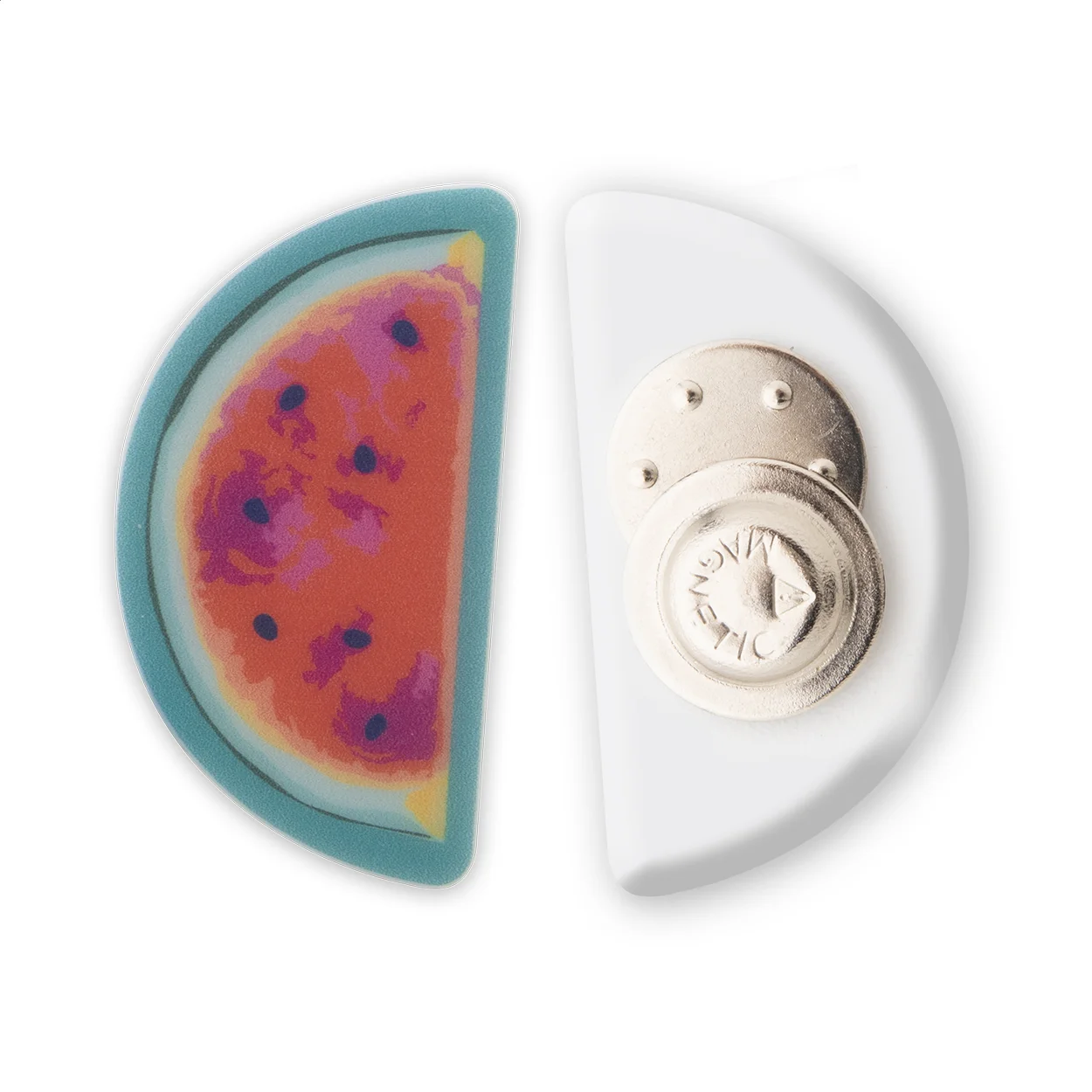 Anstecker ColoBadge mit Magnetbefestigung, weiß – Bild 5