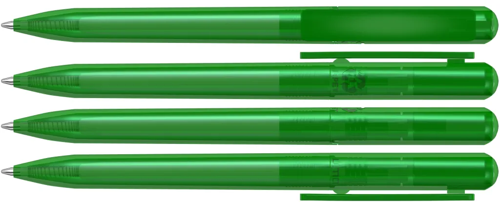 RECYCLED PET PEN CHANGE transparent Drehkugelschreiber grün, grün – Bild 2