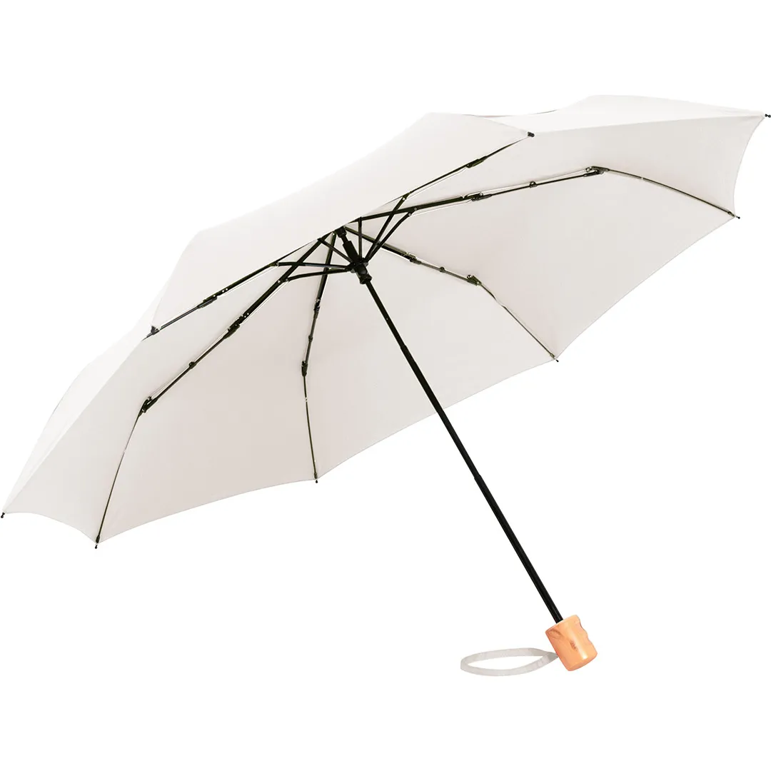 Taschenschirm ÖkoBrella, Ø 98 cm, Länge 26,5 cm, naturweiß wS – Bild 3