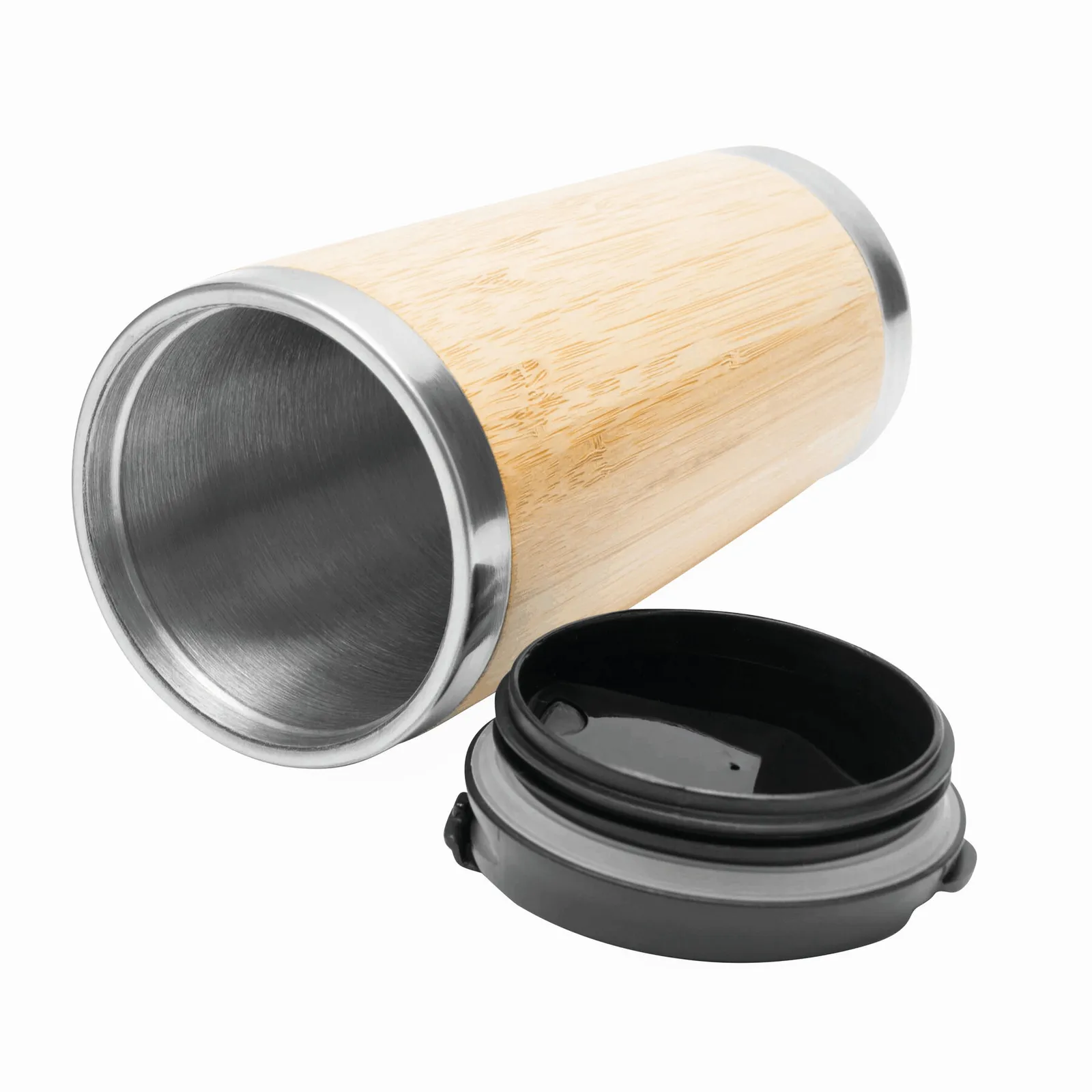 TAKE BAMBOO - Isolierbecher braun, schwarz, silber, braun, schwarz – Bild 7