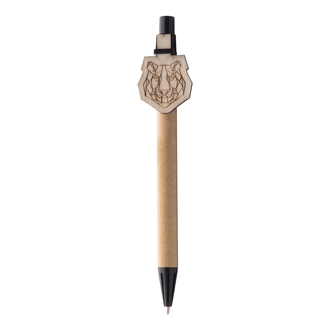 Kugelschreiber CreaClip Eco, schwarz, natur – Bild 8