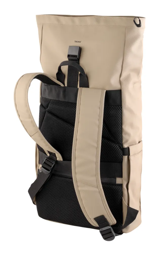 Roll Top Rucksack URBAN SAND ROLL TOP COMPACT, sandfarben/schwarz – Bild 4