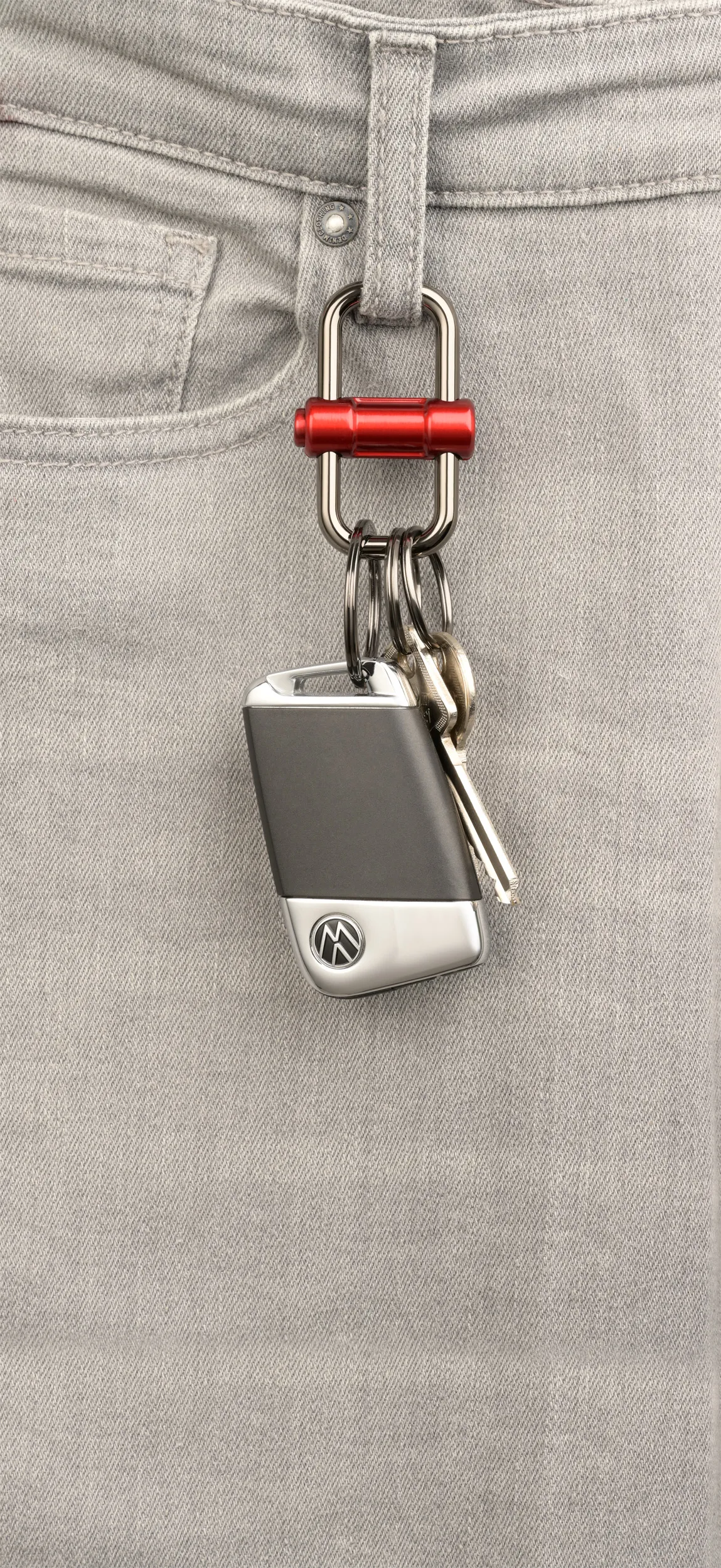 Schlüsselanhänger 2-WAY KEY gunmetal/rot, gunmetal/rot – Bild 6
