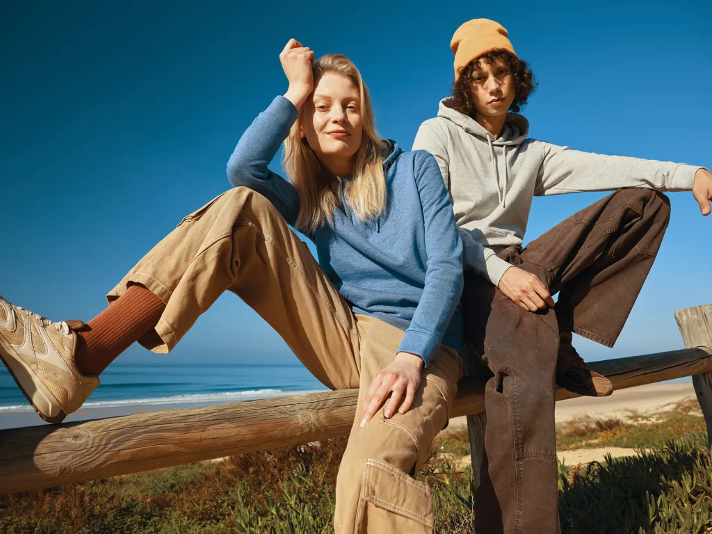 IQONIQ Torres ungefärbter Hoodie aus recycelter Baumwolle, heather grey – Bild 14