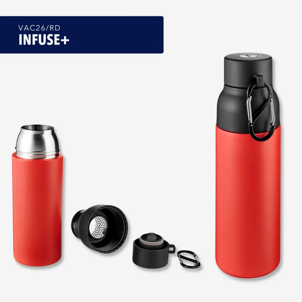 Thermoflasche INFUSE+ rot/schwarz, rot/schwarz – Bild 6