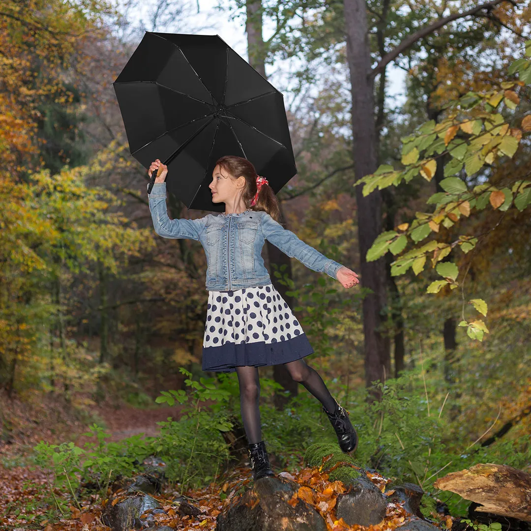 Taschenschirm ÖkoBrella, Ø 98 cm, Länge 26,5 cm, schwarz wS – Bild 7
