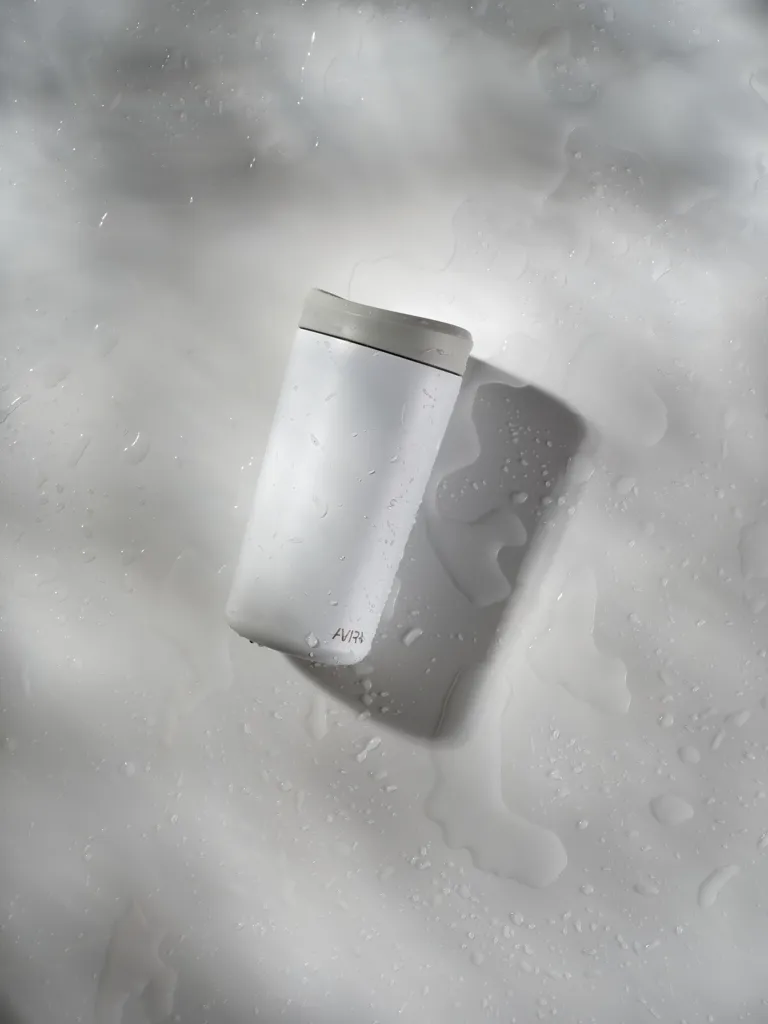 Avira Alix Klickbecher aus RCS rec. Stahl 400ml, weiß – Bild 9
