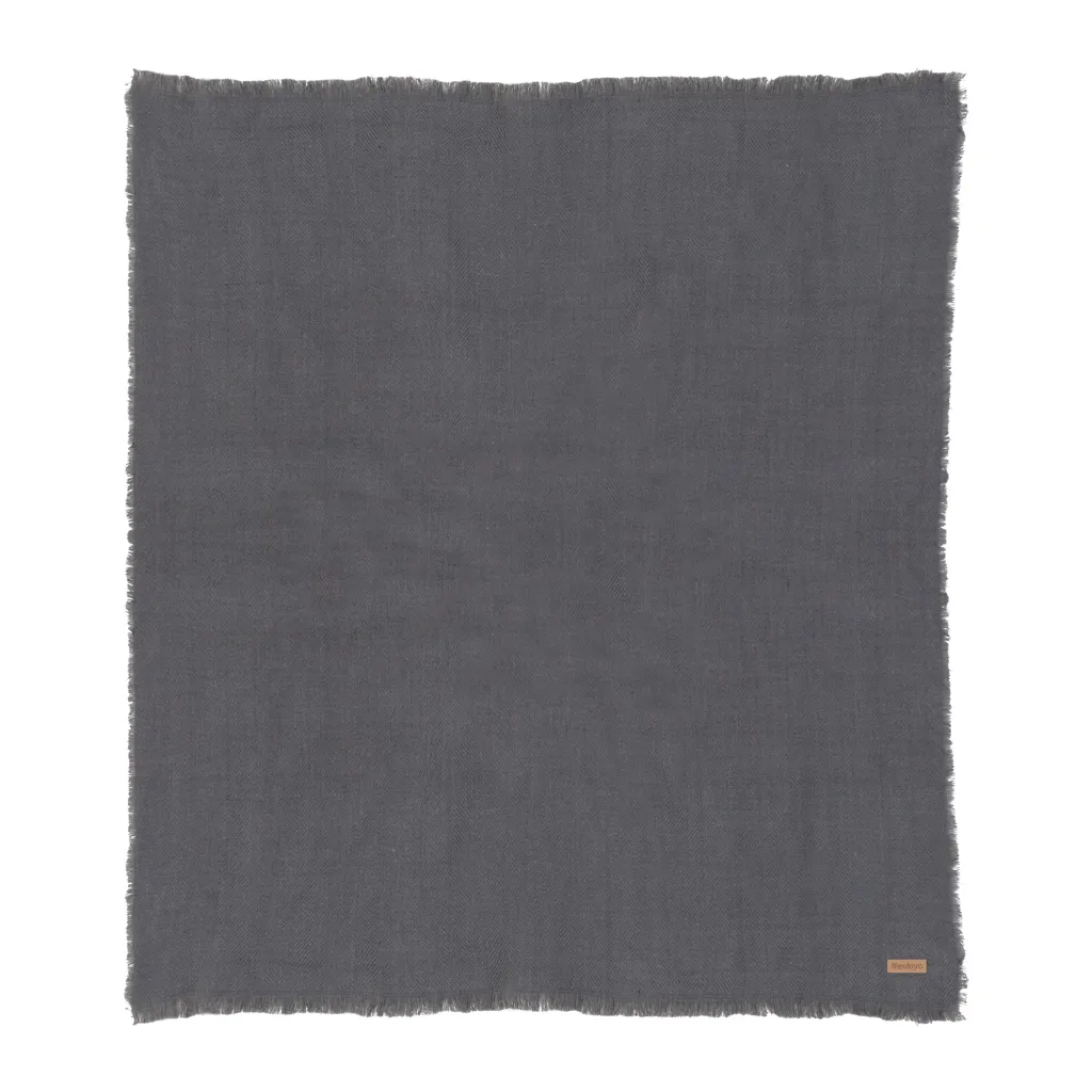 Ukiyo Aware™ Polylana® gewebte Decke 130x150cm, grau – Bild 2