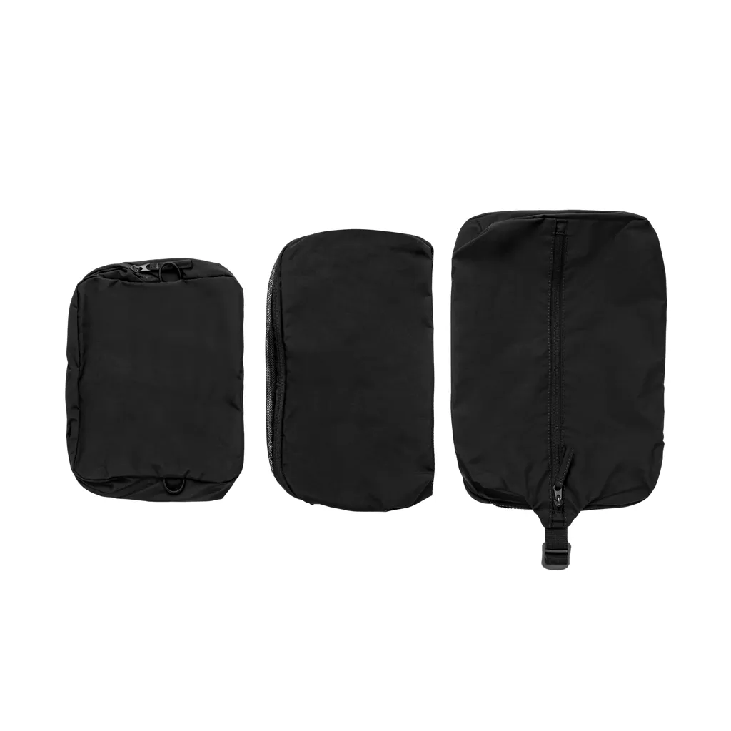 KENTO URBAN Packing Cube Set aus RCS recyceltem Nylon, schwarz – Bild 3