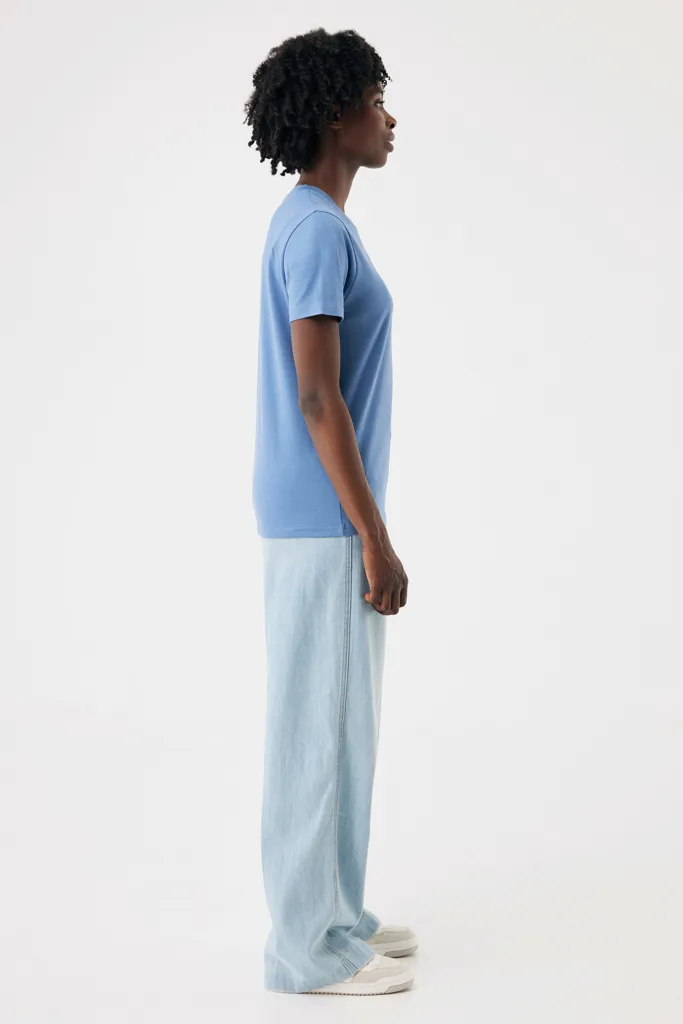 IQONIQ Sierra Lightweight T-Shirt aus recycelter Baumwolle, moon blue – Bild 6
