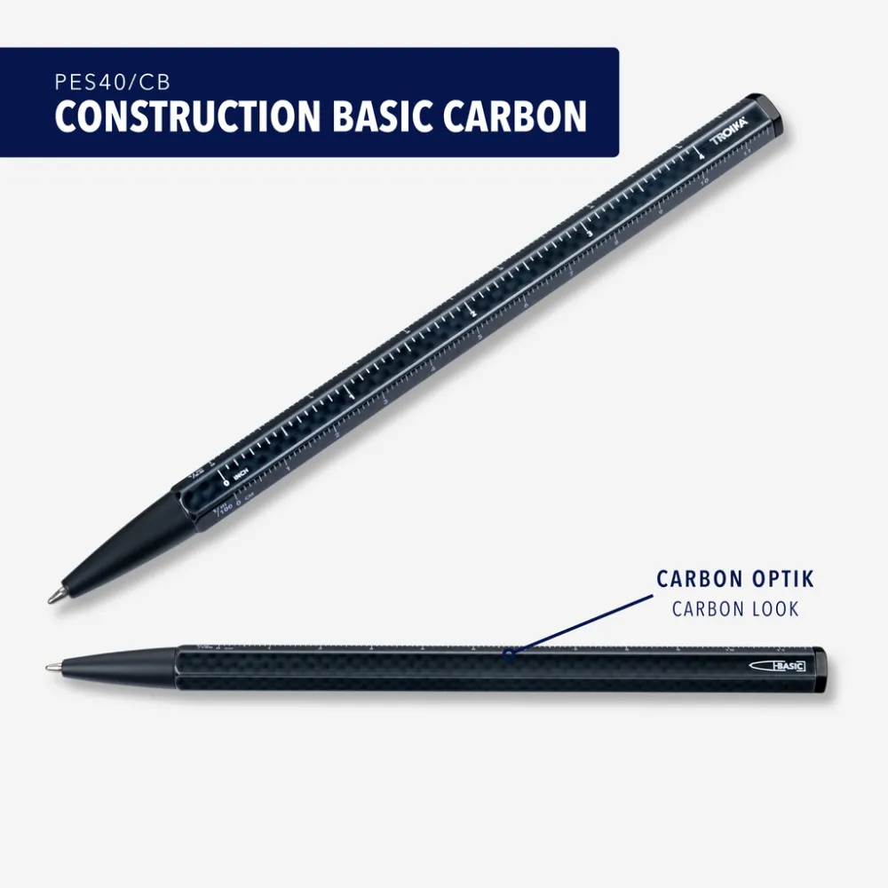 Multitasking-Kugelschreiber CONSTRUCTION BASIC CARBON carbon optik, carbon optik – Bild 3
