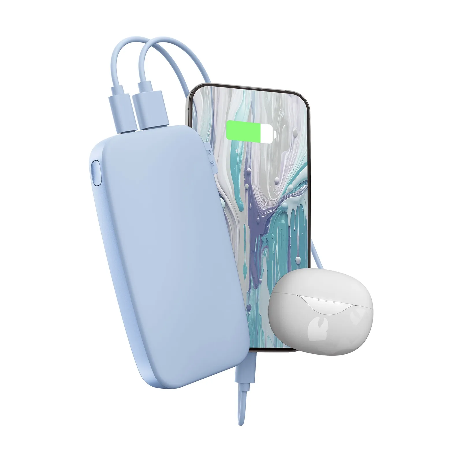 Fresh 'n Rebel Powerbank 12000 mAh USB-C, Leuchtblau – Bild 5