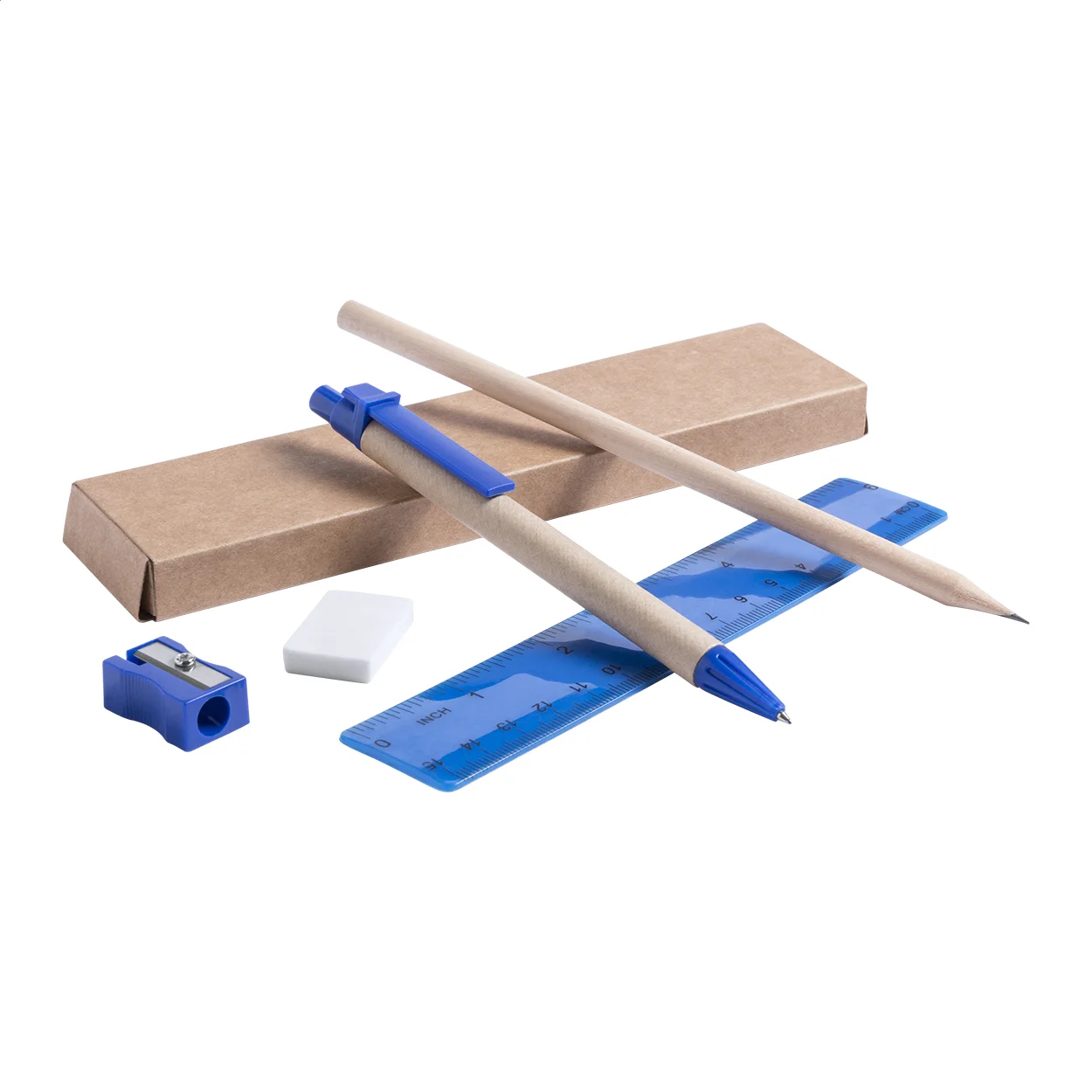 Büroset Monoli, blau, natur – Bild 2
