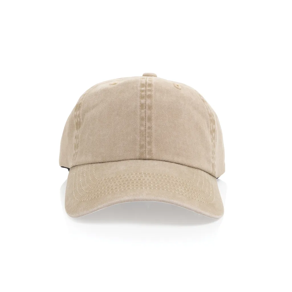 BEAU AWARE™ Washed 6-Panel Kappe aus 270gr/m² Baumwolltwill, beige – Bild 3