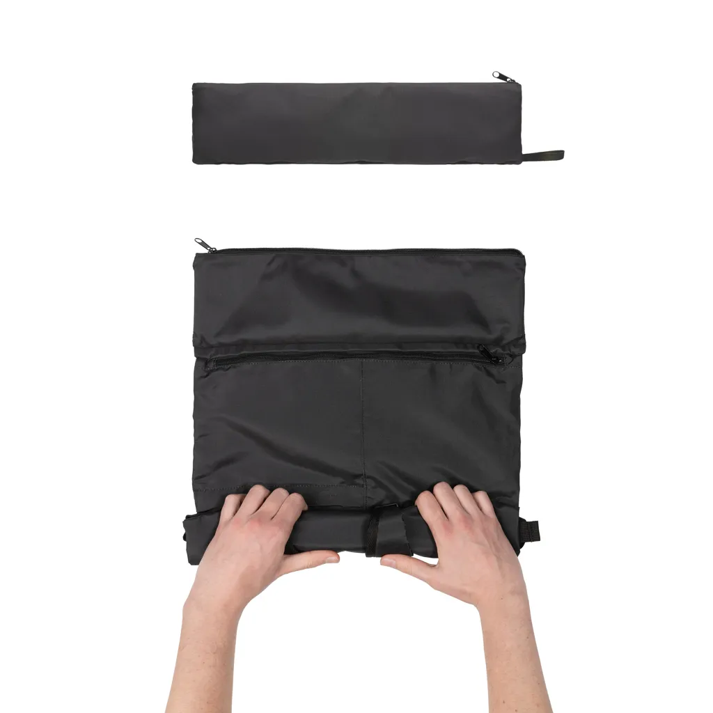Dillon AWARE™ RPET faltbarer Lightweight-Rucksack, schwarz – Bild 3
