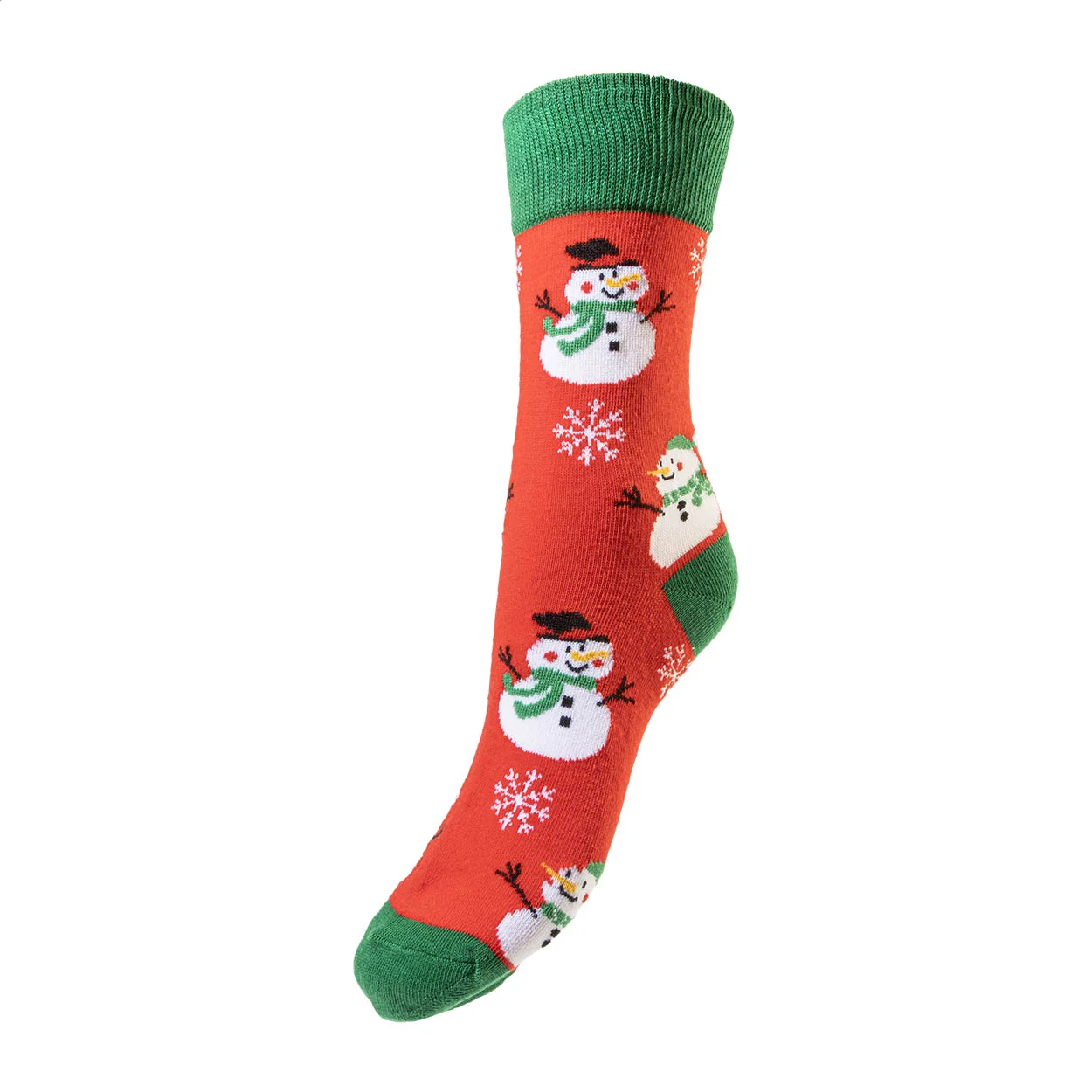 Weihnachtssocken Julsokka, Schneemann, rot, grün – Bild 5