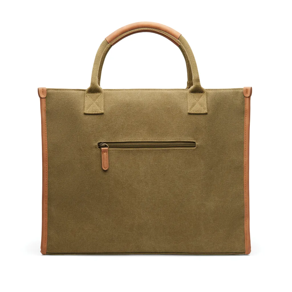 VINGA Bosler Büro-Tasche aus RCS recyceltem Canvas, grün – Bild 2