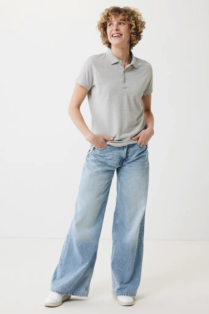 IQONIQ Yosemite Damen Piqué-Poloshirt aus rec. Baumwolle, heather grey – Bild 4