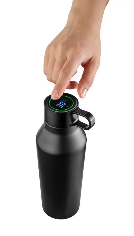 Smarte Thermoflasche HYDRATION COACH schwarz, schwarz – Bild 2