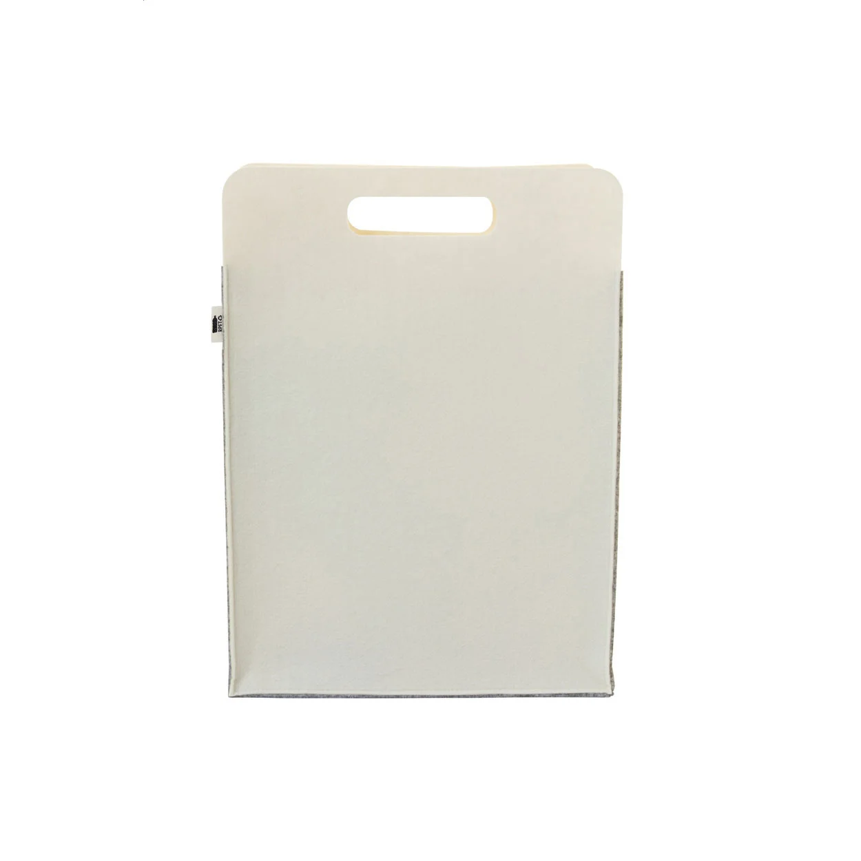 individuelle RPET Einkaufstasche CreaFelt Shop D, weiß, grau – Bild 6