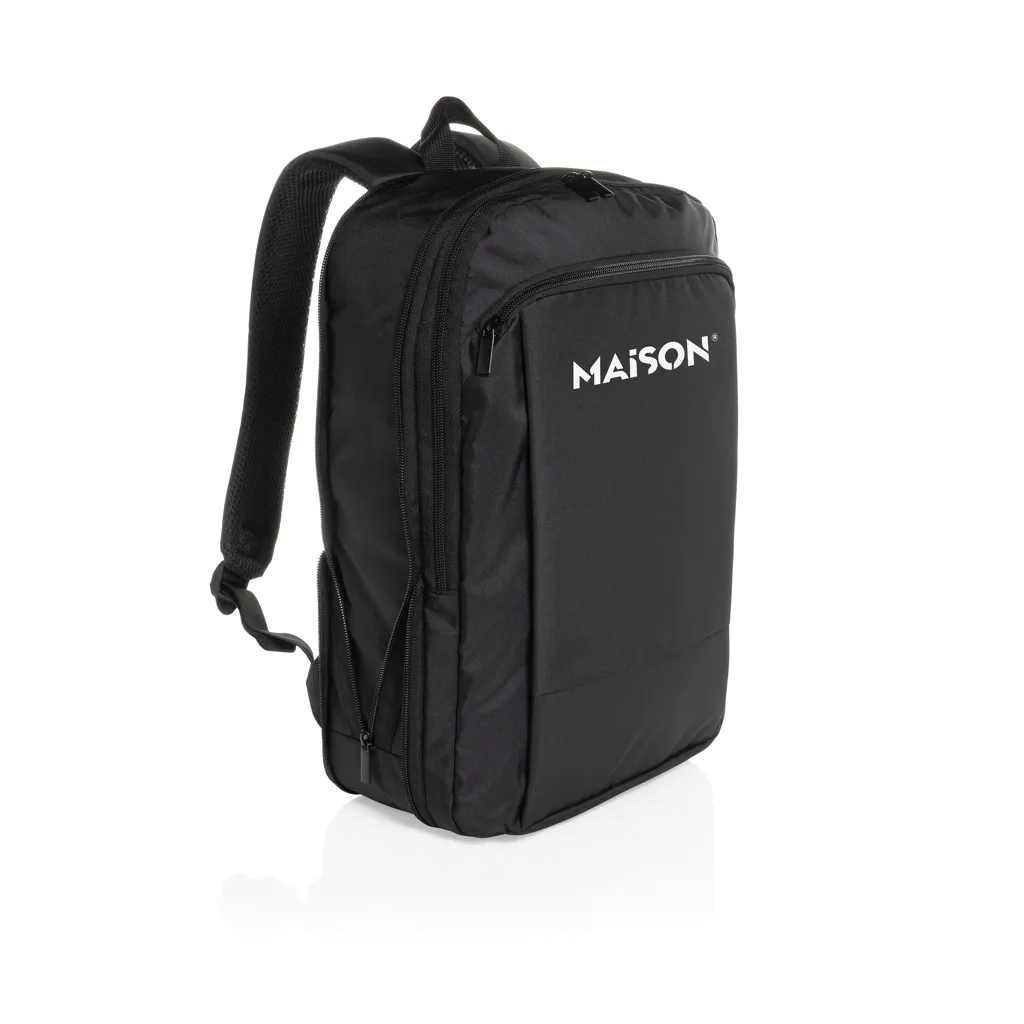 Flexpack Aware™ Expandable Slim RPET 15,6" Laptop-Rucksack, schwarz – Bild 7