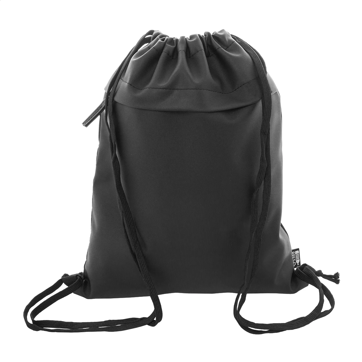RPET drawstring bag Pudrow, schwarz – Bild 2