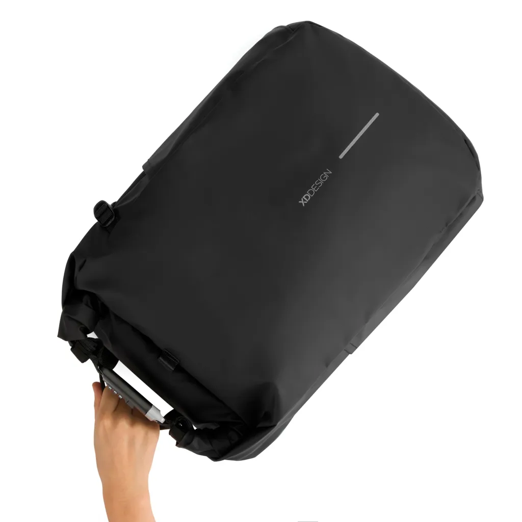 Urban wasserabweisender Anti-Diebstahl Rucksack, schwarz – Bild 14