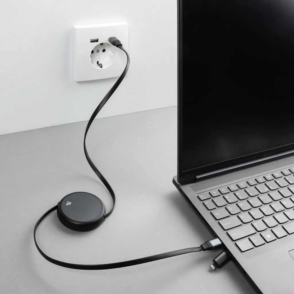 Terra ausziehbares 240W 2-in-1 Kabel aus RCS rec. Aluminium, schwarz – Bild 8