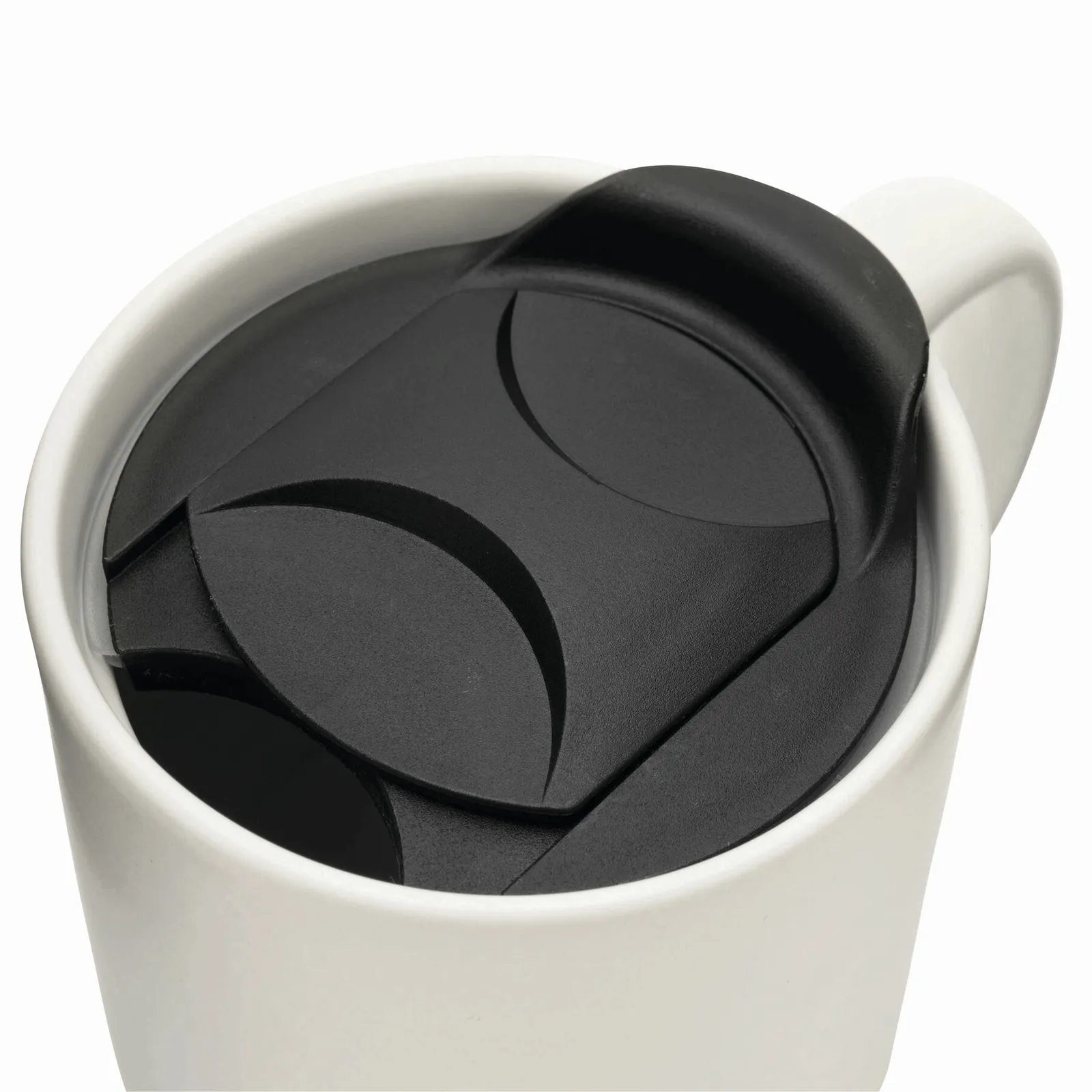 DAY & NIGHT - Keramiktasse, braun, weiß – Bild 5