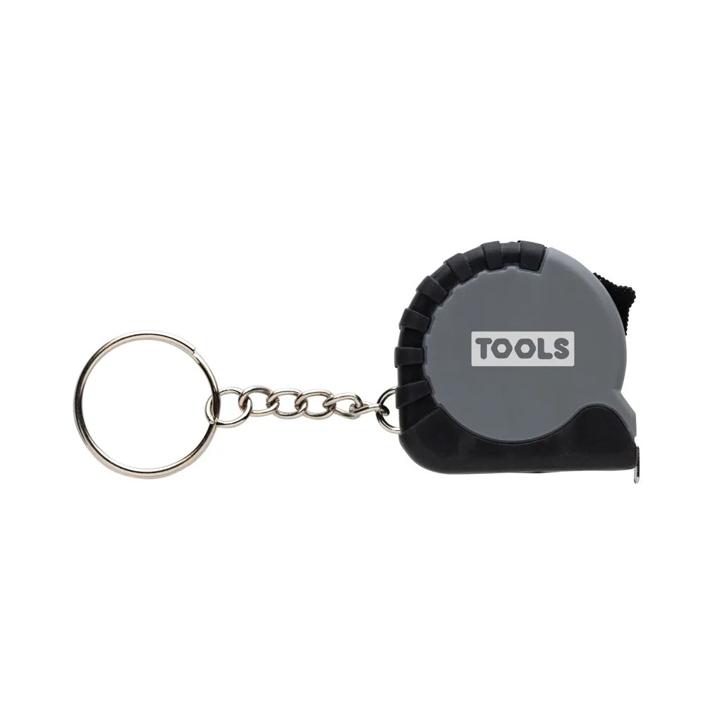 MeasureMate 1m Schlüsselband aus RCS recyceltem ABS, grau – Bild 5