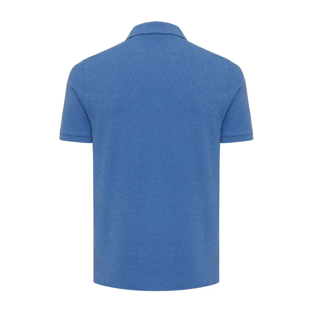 IQONIQ Yosemite Piqué-Poloshirt aus recycelter Baumwolle, heather blue – Bild 2