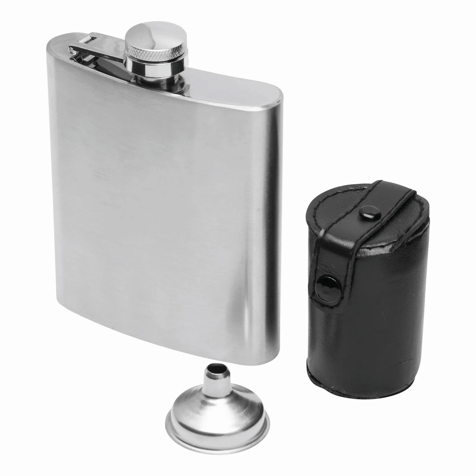 GENTLEMAN - Flachmann-Set schwarz, silber