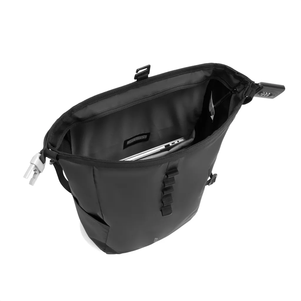 Urban wasserabweisender Anti-Diebstahl Rucksack, schwarz – Bild 12