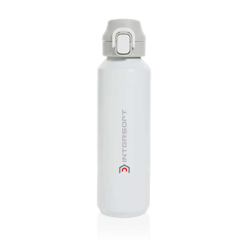 Via RCS Re-Steel Sportflasche mit Verschluss, 600ml, weiß – Bild 6
