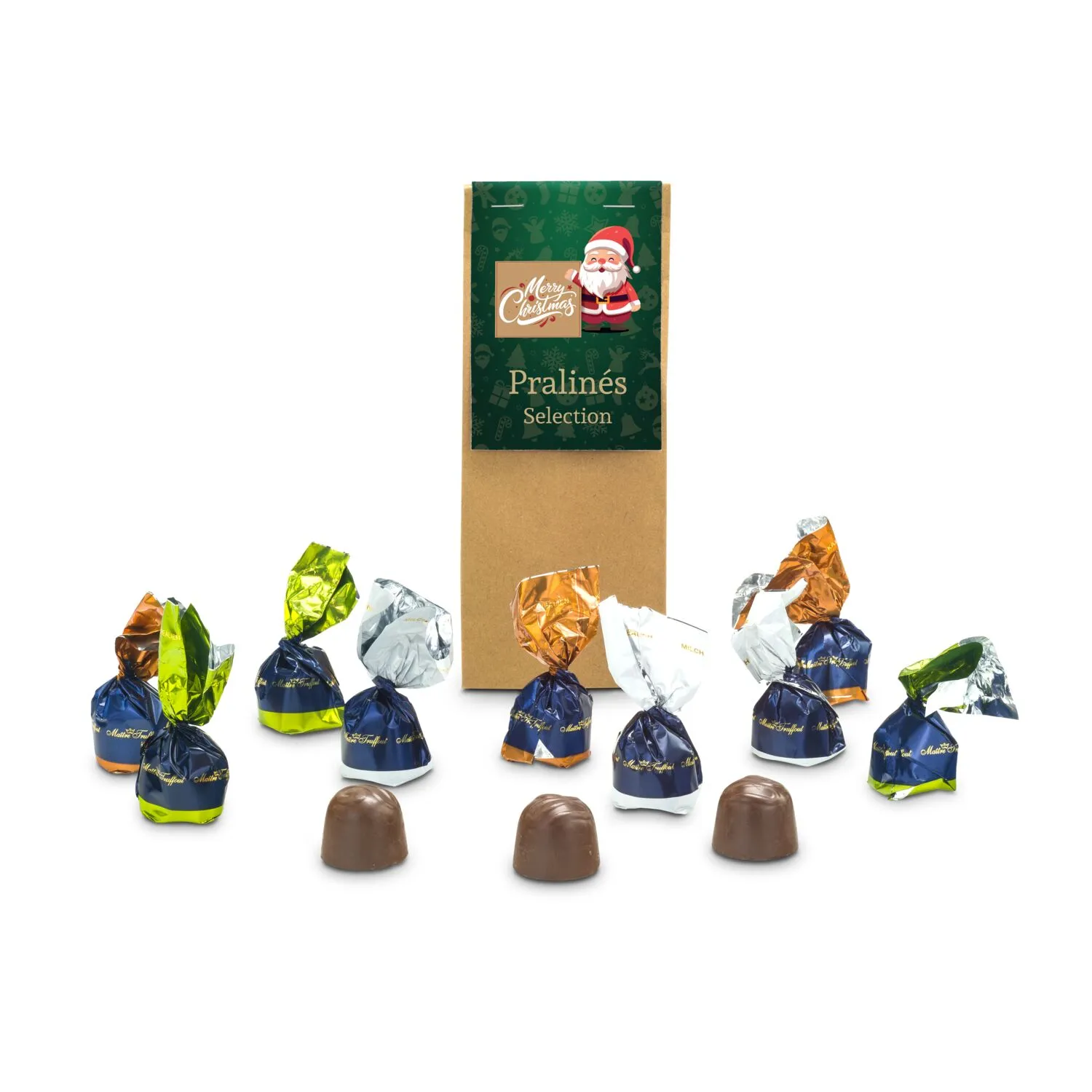 Geschenkset / Präsenteset: Pralinés Selection Weihnachten, braun – Bild 2