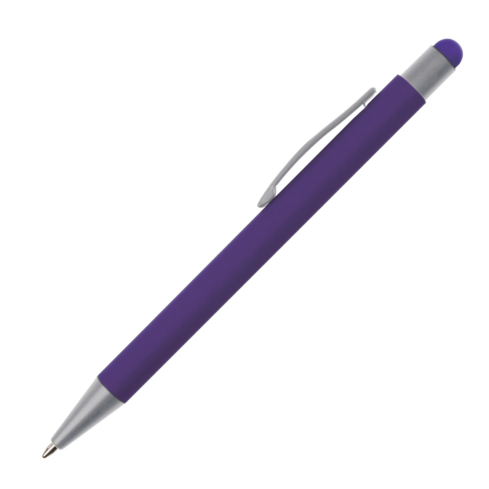 Metall Kugelschreiber mit Touch-Pen Rio, violett – Bild 2