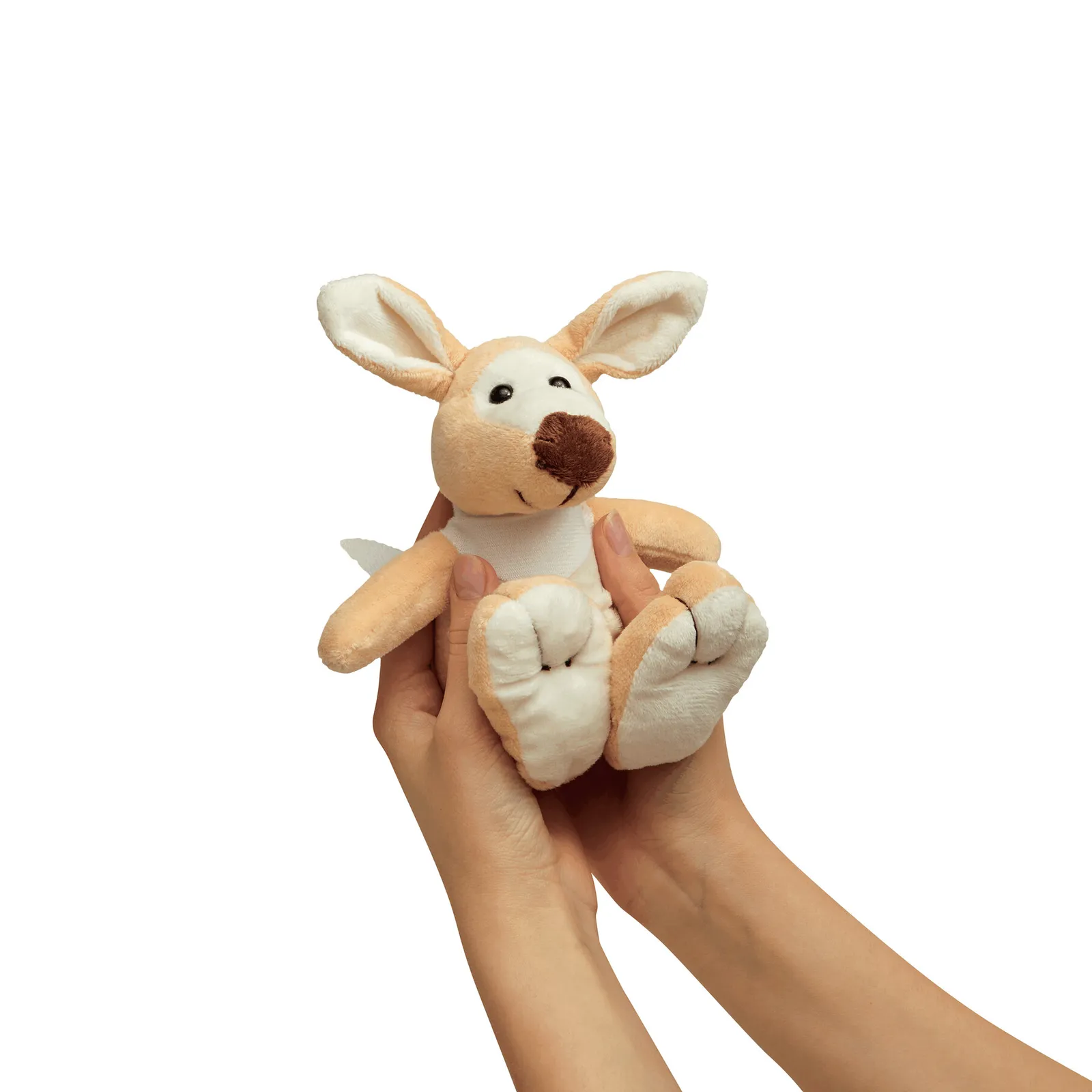 JUMPER - Plüsch-Känguru braun, weiß, braun, weiß – Bild 5