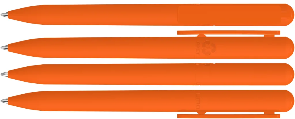RECYCLED PET PEN CHANGE GUM Drehkugelschreiber orange, orange – Bild 2
