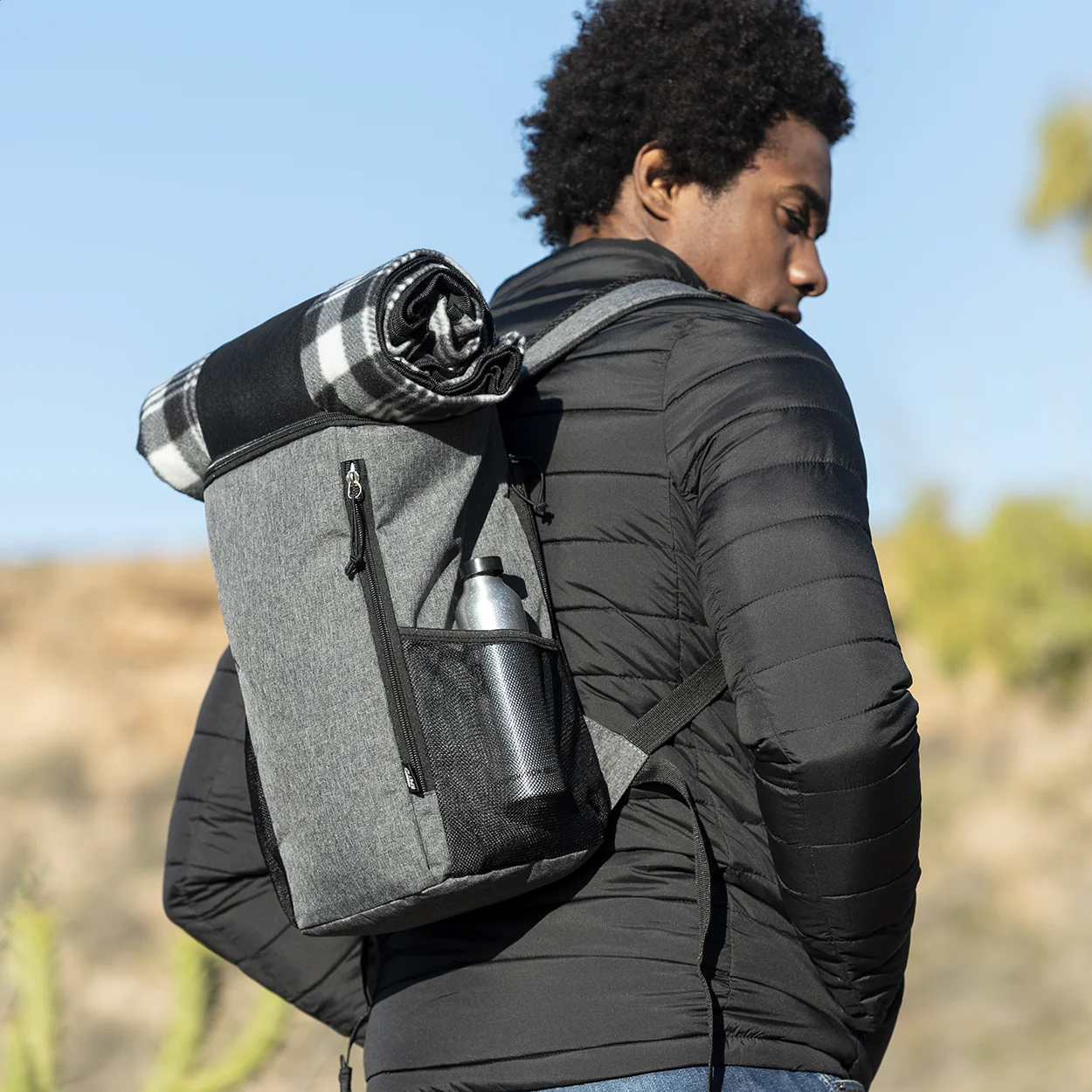 RPET-Kühlrucksack Arsuk, grau – Bild 5