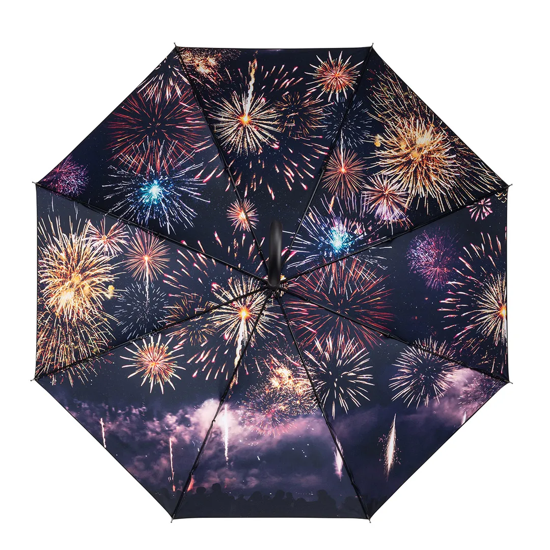 AC-Stockschirm FARE® Impressions, schwarz/feuerwerk-design – Bild 5