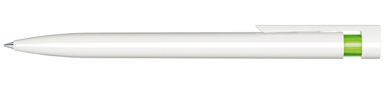 Liberty Polished Basic Druckkugelschreiber, Weiß - Grün 376 – Bild 4