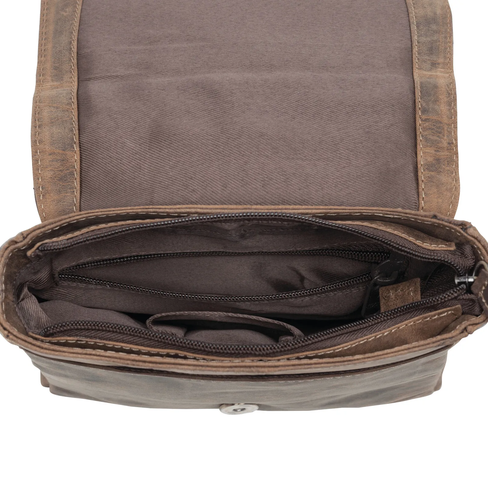 WILDERNESS - Echtleder-Tasche braun, braun – Bild 7