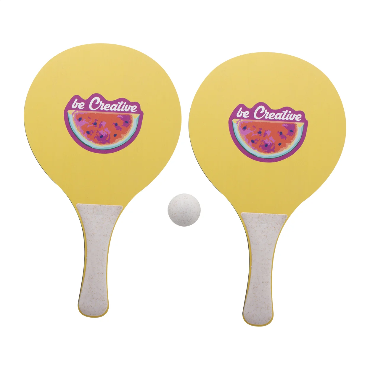 Individuelles Strandtennisset CreaShot, natur – Bild 4
