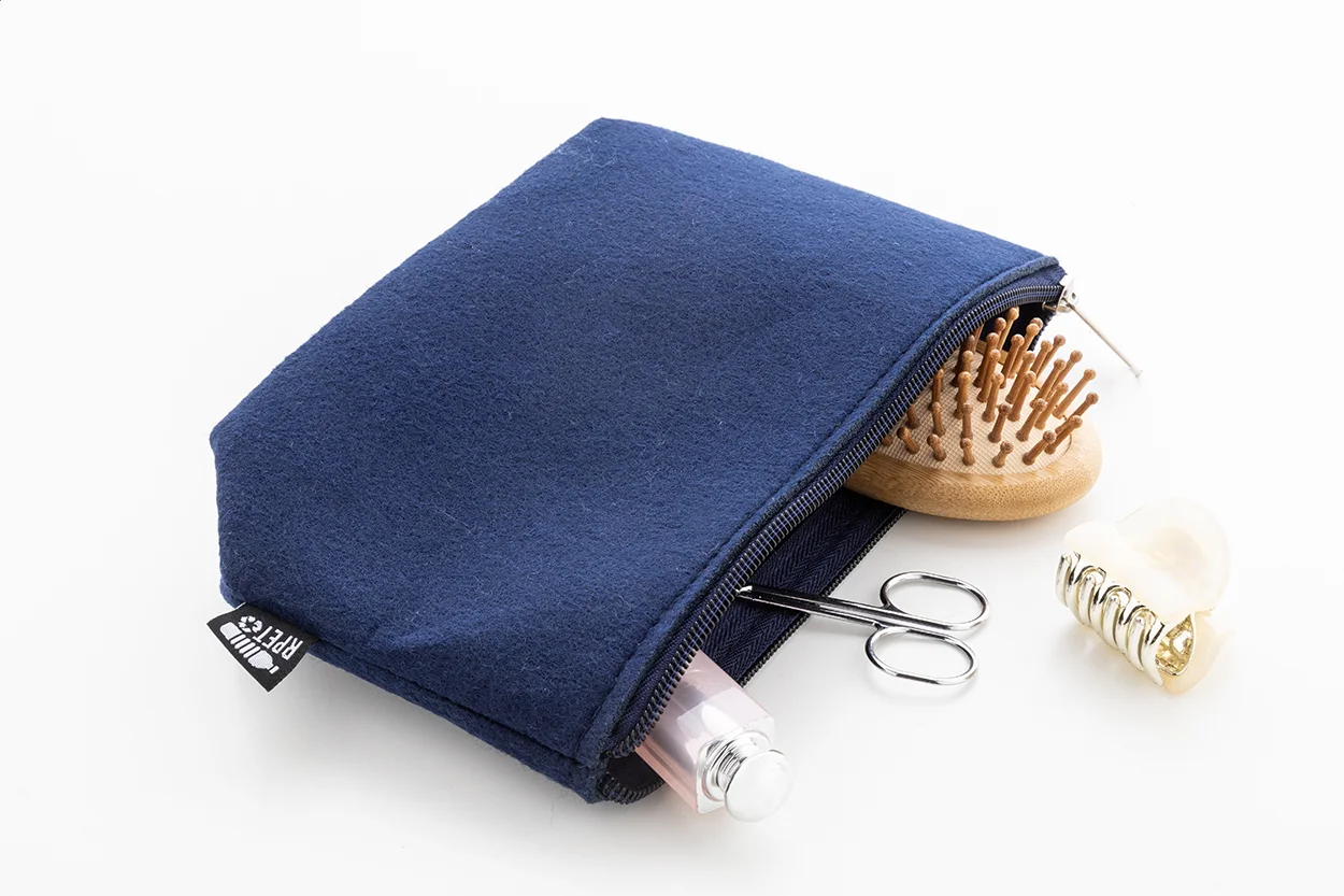 Kosmetiktasche RPET Refelt Beauty, dunkelblau – Bild 4