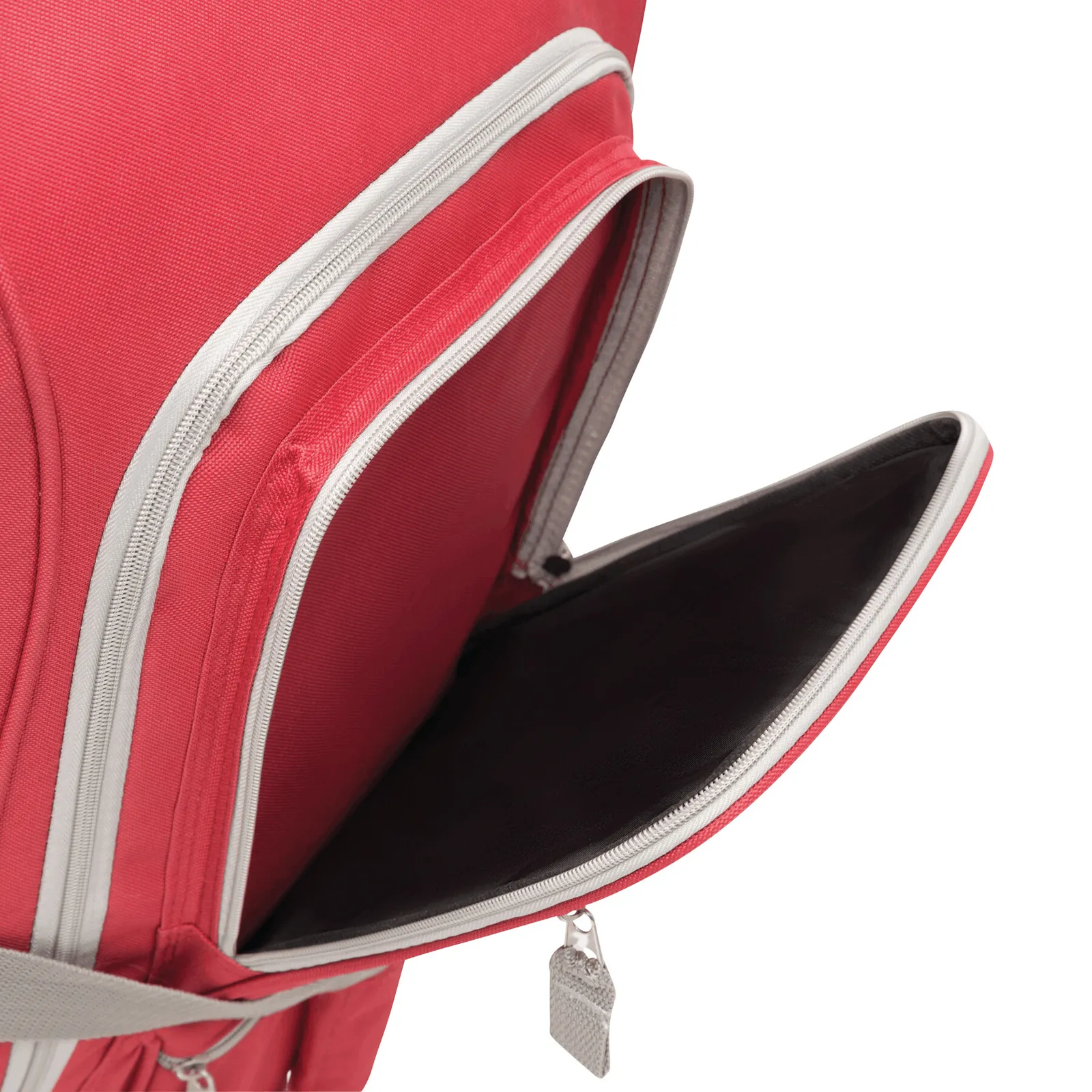 9P - Trolley-Reisetasche, grau, rot – Bild 10