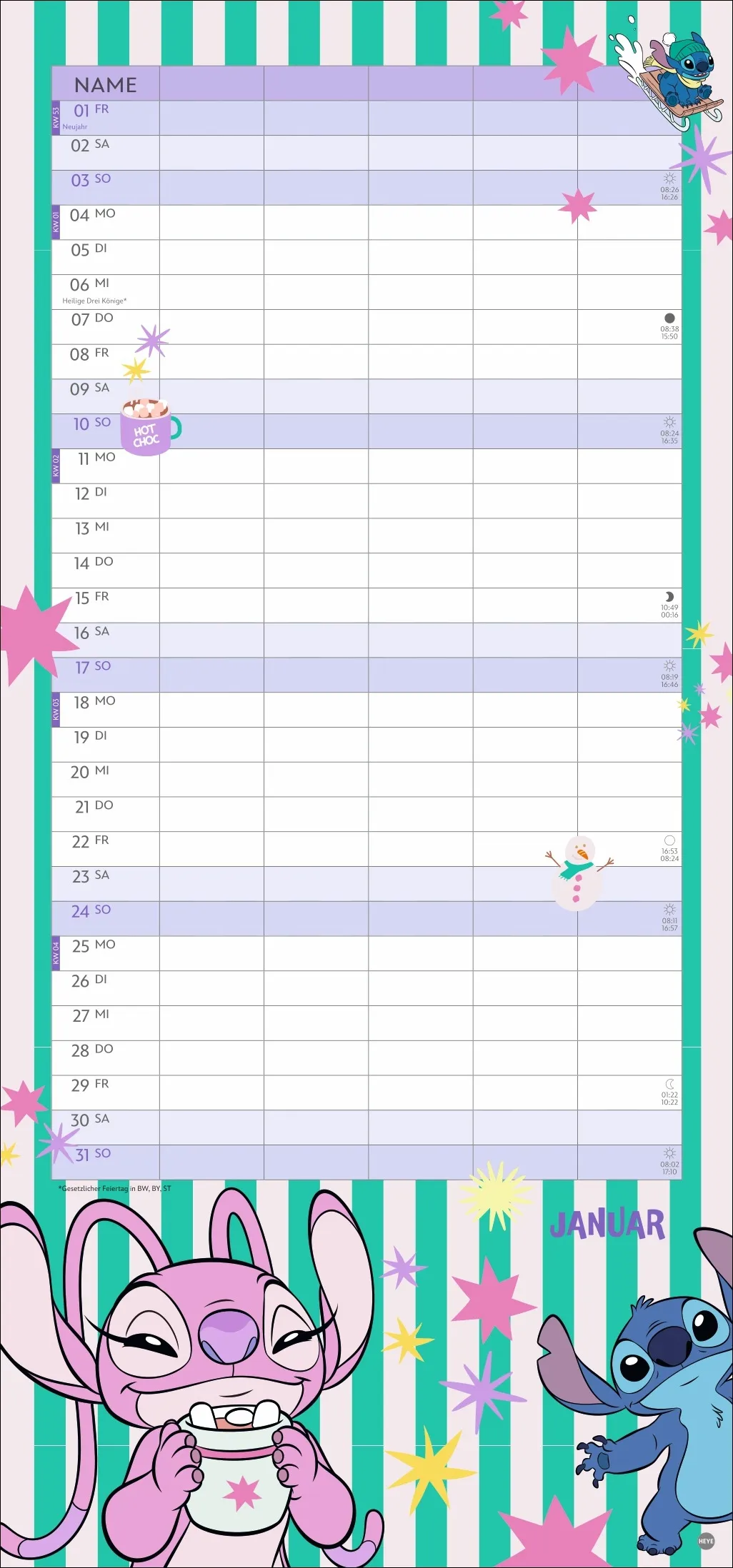 Stitch Familienplaner 2027 – Bild 2