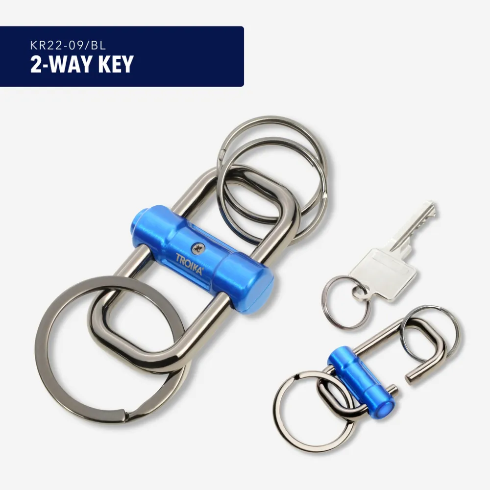Schlüsselanhänger 2-WAY KEY blau/gunmetal, blau/gunmetal – Bild 8